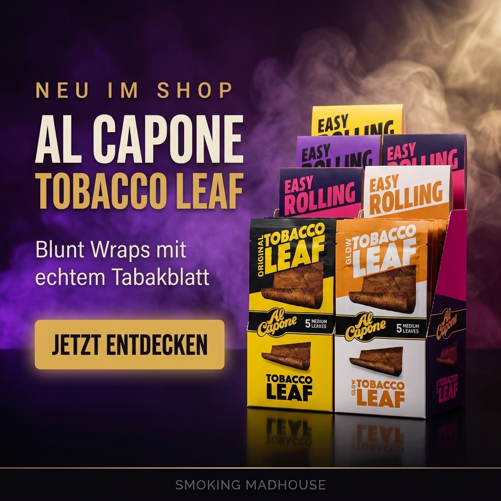 Al Capone Tobacco Leaf Blunt Wraps mit echtem Tabakblatt