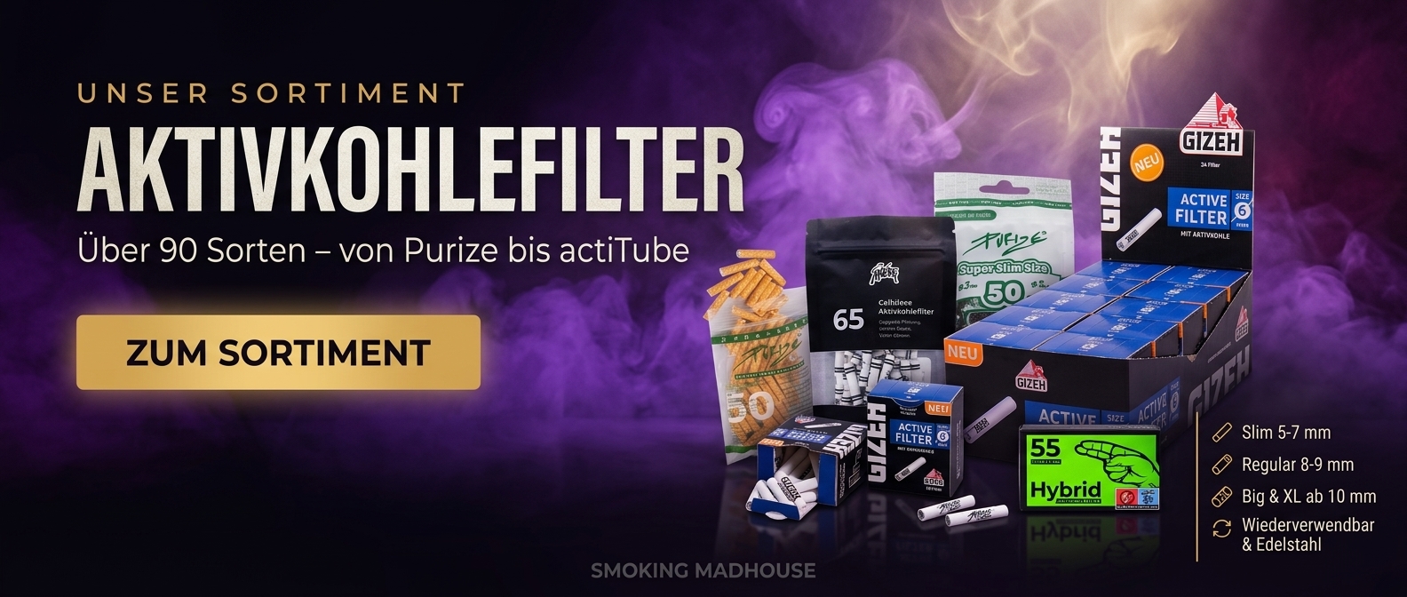 Aktivkohlefilter — über 90 Sorten von Purize bis actiTube