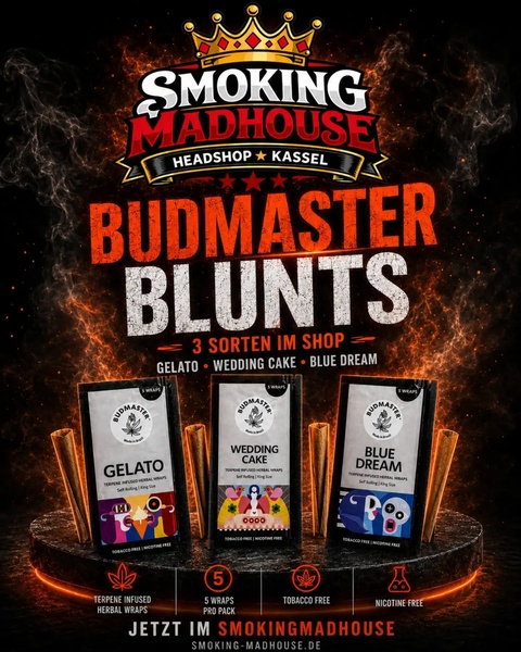 Geschmack auf dem nächsten Level 🔥

Die Budmaster Blunts King Size mit Terpenen bringen di