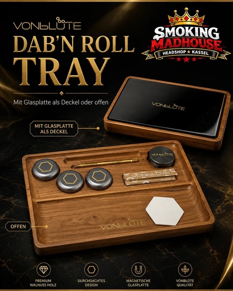 🖤✨ VONBLÜTE Dab’n Roll Tray – Ordnung trifft Style.

Für alle, die ihr Setup nicht einfach