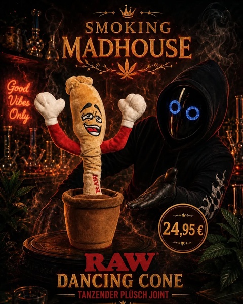 Der kleine Stimmungsmacher fürs Smoking Madhouse. 😄💨

Der RAW Dancing Cone ist genau das T