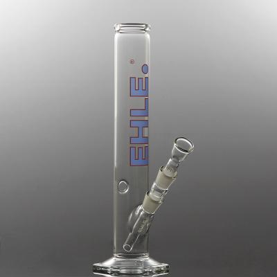 [21209-1] EHLE - Zylinder gerade 500ml NS18,8 Standard Logos (mit Kickloch, mit Kupplung, Blau-Rot)