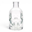 Glasflasche 'Skull', Mündung: Kork