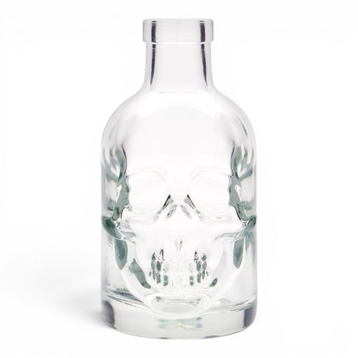 Glasflasche 'Skull', Mündung: Kork