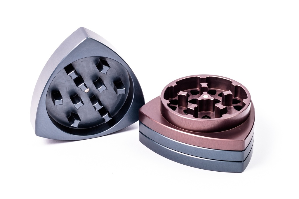 Gleichdick - 4-Teil-Alu-Grinder - STAHLBLAU