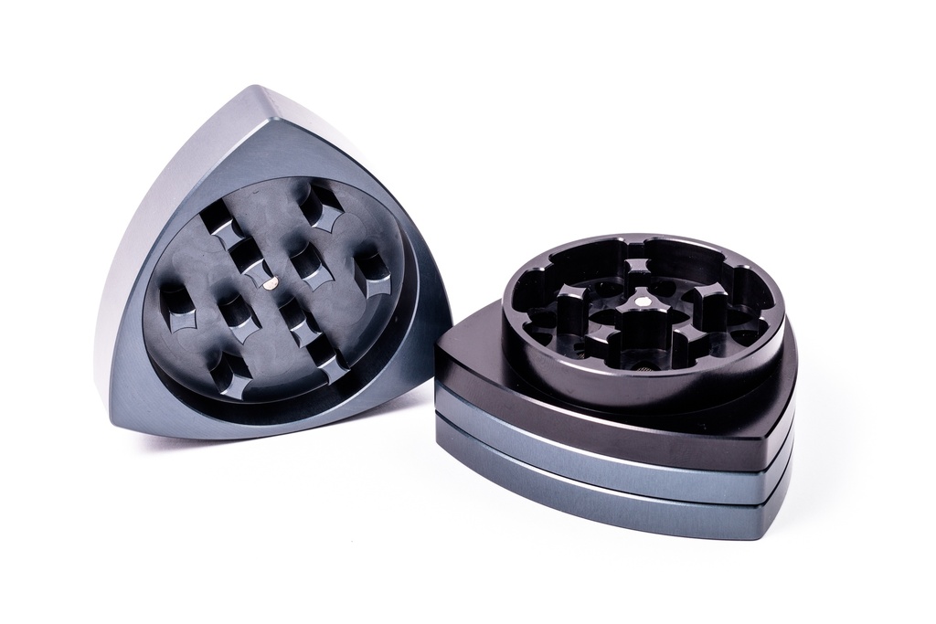 Gleichdick - 4-Teil-Alu-Grinder - STAHLBLAU