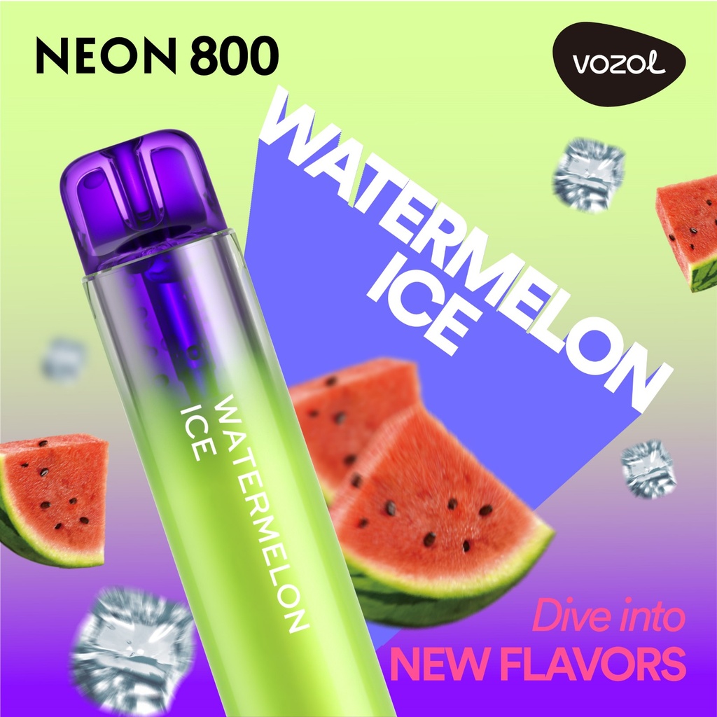 VOZOL - NEON 800 - Einwegvape/E-Zigarette - 20mg, 800 züge
