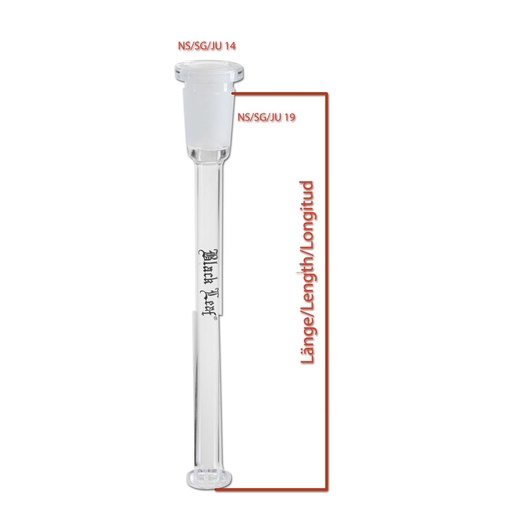 Black Chillum - Duschkopfdiffusor - NS18/14 - 11cm
