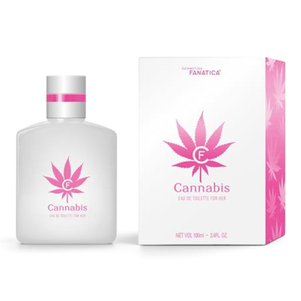 [21038] Eau de Toilette Cosmetica Fanatica "Cannabis", for HER - pink, 100ml