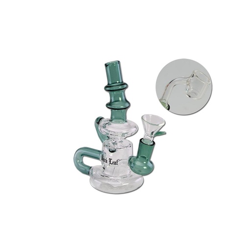 Black Leaf - Recycler Glasbong für Öl & Kräuter