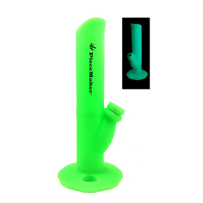 [22315] PieceMaker - Kermit / GREEN GLOW - Silikonbong
