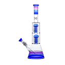 Beakerbong Light Blue 38cm NS18,8 mit 2x8-Arm Perkulator und Diffusor