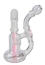 Blaze Glass - Recycler Ölpfeife mit Diffusor rosa
