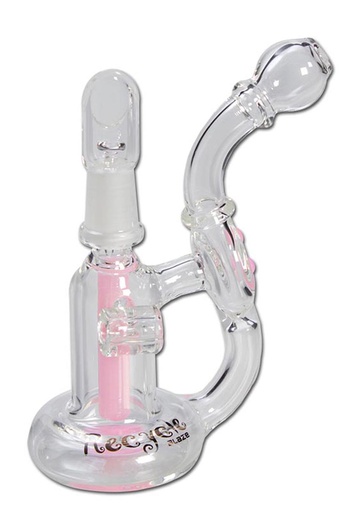 Blaze Glass - Recycler Ölpfeife mit Diffusor rosa