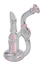 Blaze Glass - Recycler Ölpfeife mit Diffusor rosa