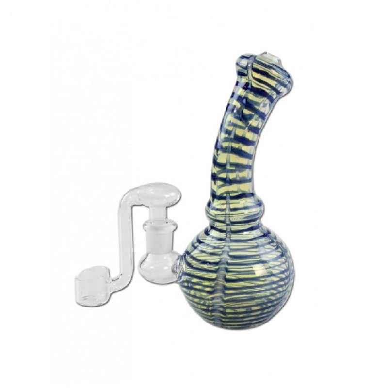 Black Leaf -  Ölbong mit Banger blaue streifen