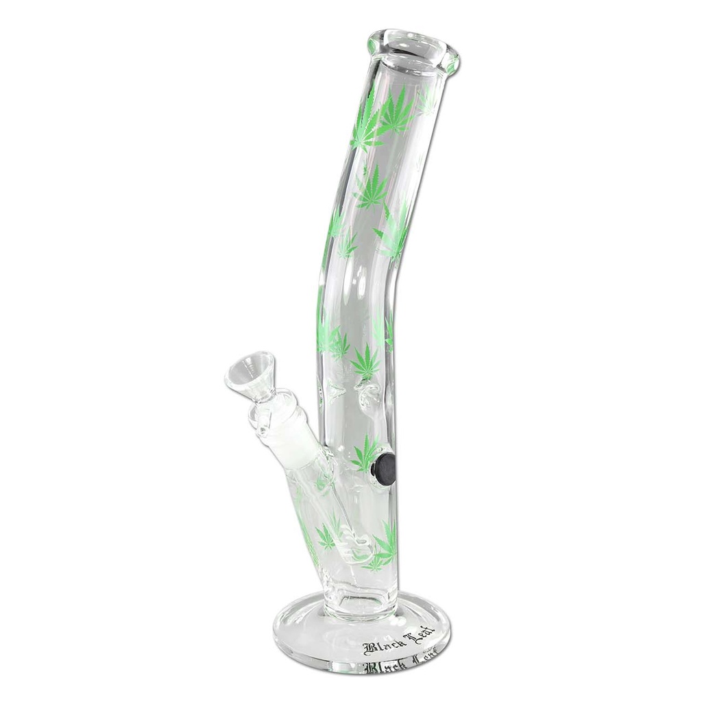 [20489] Black Leaf Leaves Zylinderbong Ice gebogen