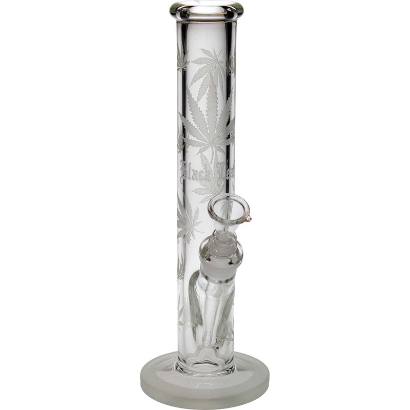 [20482] Black Leaf Hanfblatt Bong Glow