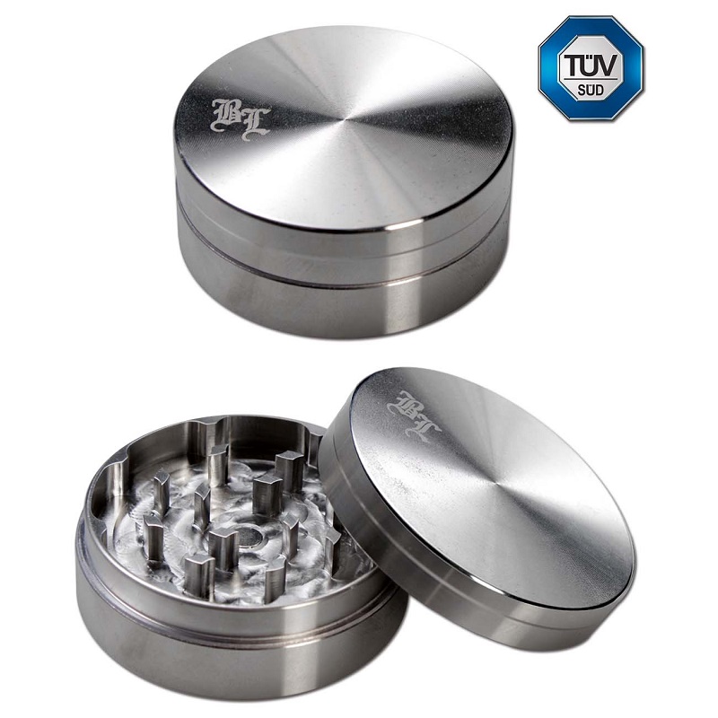 [20262] Black Leaf - 2-Teil-Edelstahl-Grinder Ø 39mm