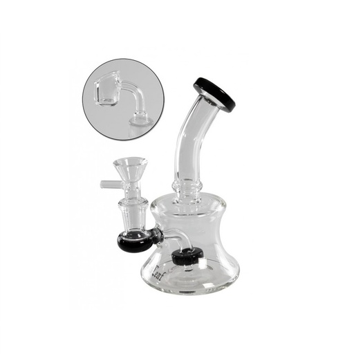 Black Leaf - Glasbubbler Trommelperkolator für Öl & Kräuter