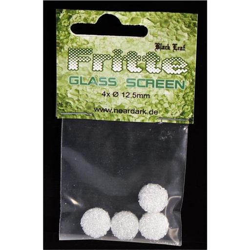 Black Leaf - Fritte-Siebe aus Glas 4x Ø 12,5mm