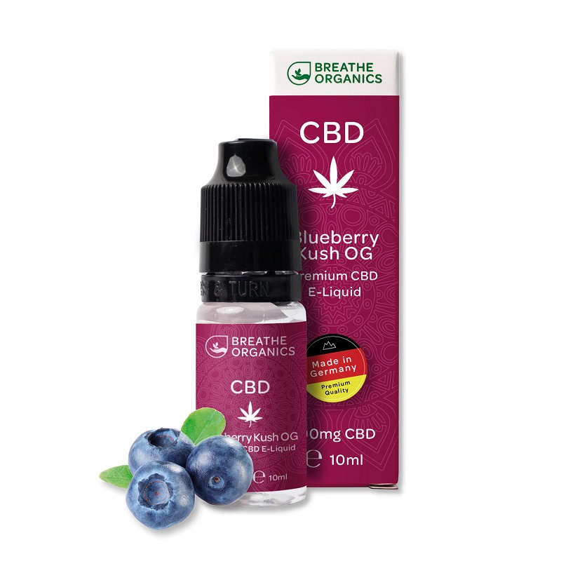 [20571] Breathe Organics - ELIQUID - Blueberry Kush OG  10ml | 10mg/ml (100mg) CBD