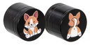 CNC Aluminium Grinder/Pollinator, 4-part, ø 50mm, 37mm hoch, "Dog Head & Butt"