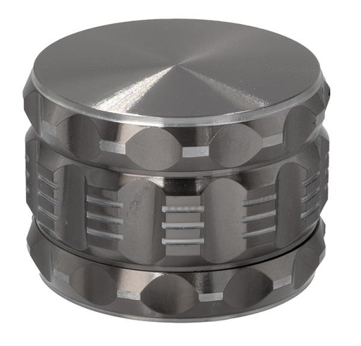 Metall Grinder/Pollinator 4 part, ø 63mm, rauchgrau/gun "Grip"
