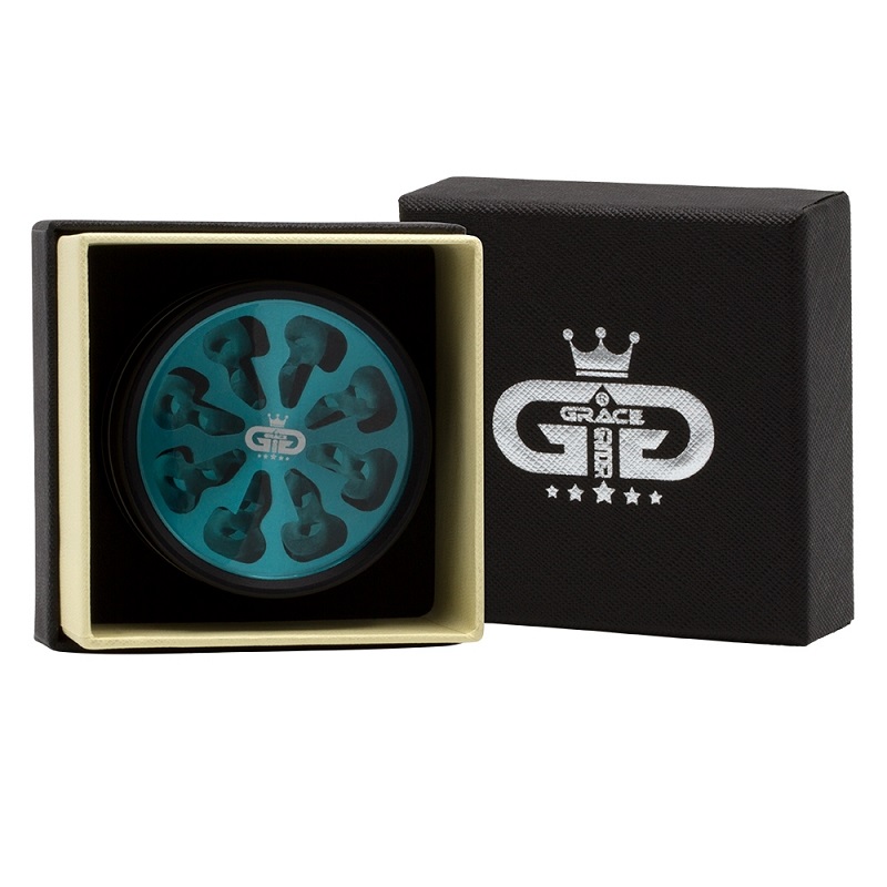 [21804] Grace Glass - 4-Teil-Alu-Grinder - TORNADO SERIES/GREEN