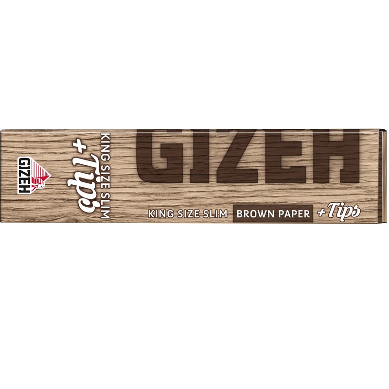 GIZEH - Brown King Size Slim Papers + Tips