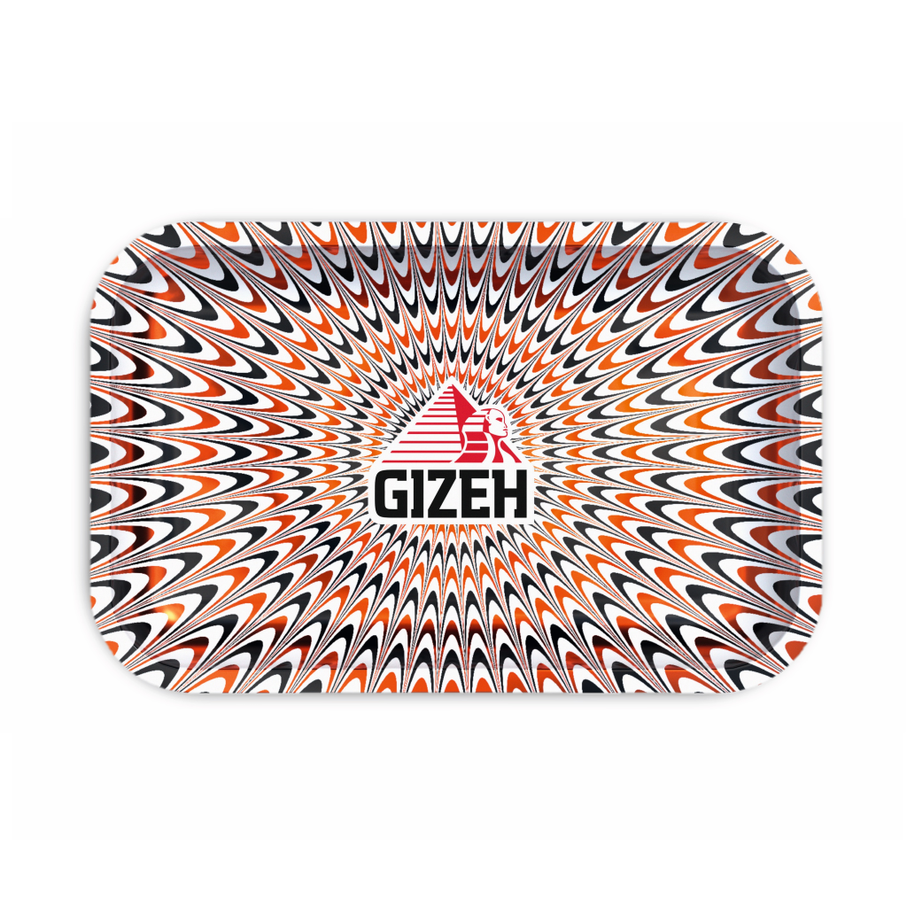GIZEH - Rolling Tray "Trippy" Red-White M