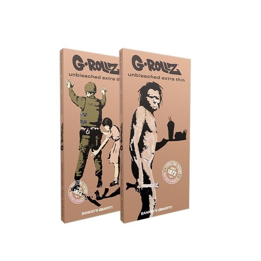 G-ROLLZ - BANKSY'S GRAFFITI - King Size Slim Papers + Tips