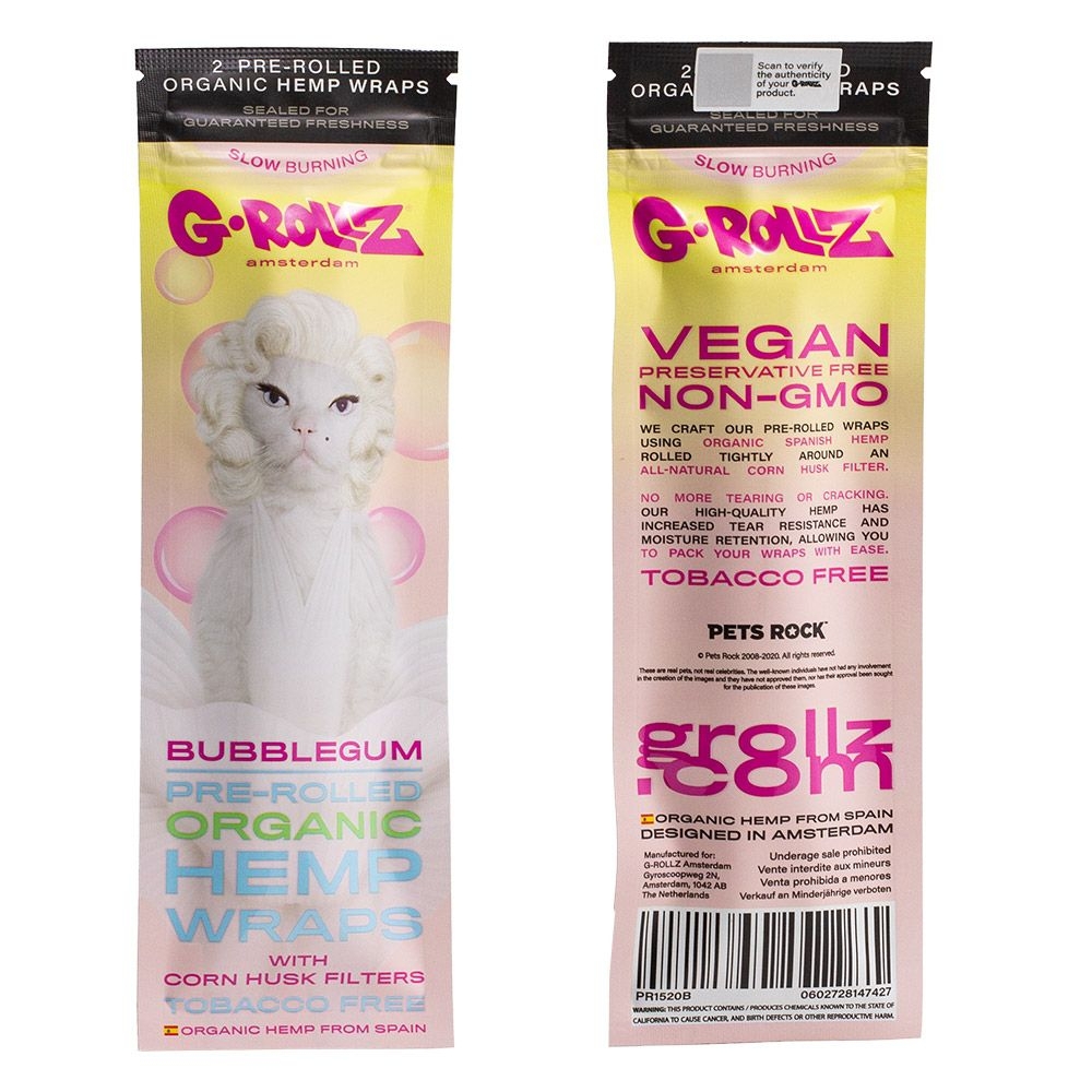 G-ROLLZ - BUBBLEGUM - Organic Hemp Wraps
