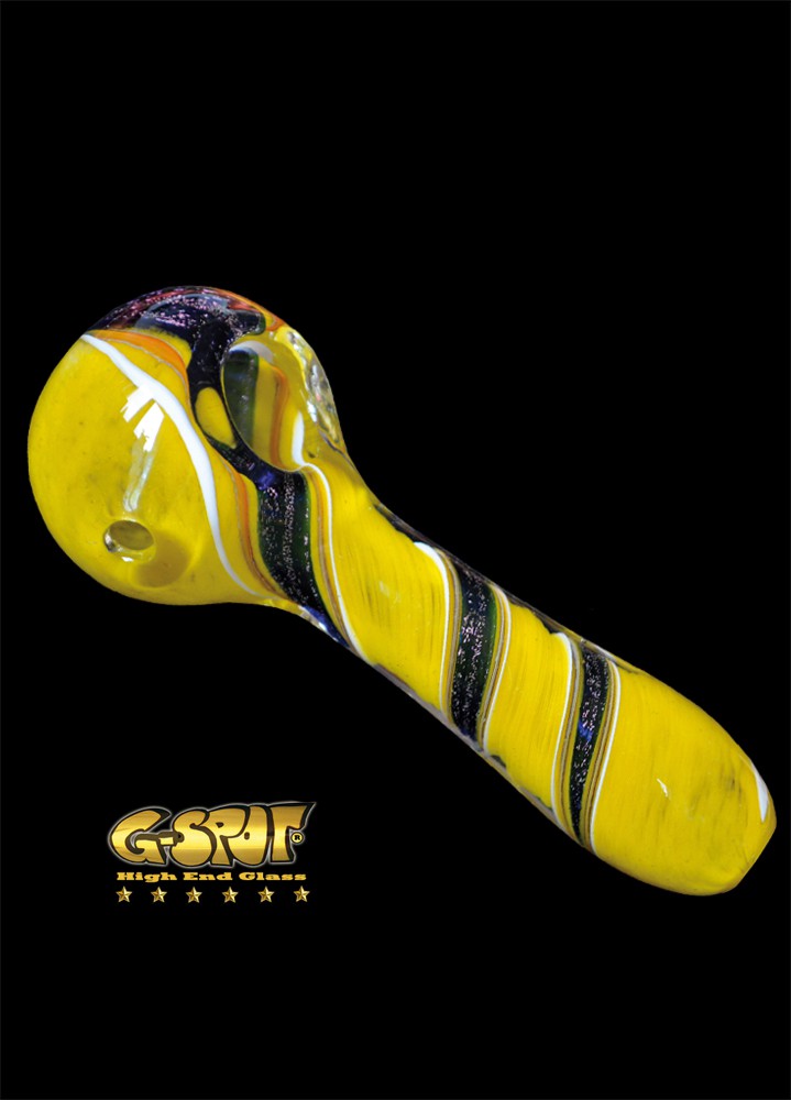 G-SPOT - Glaspfeife - Spoon - gelb/schwarz