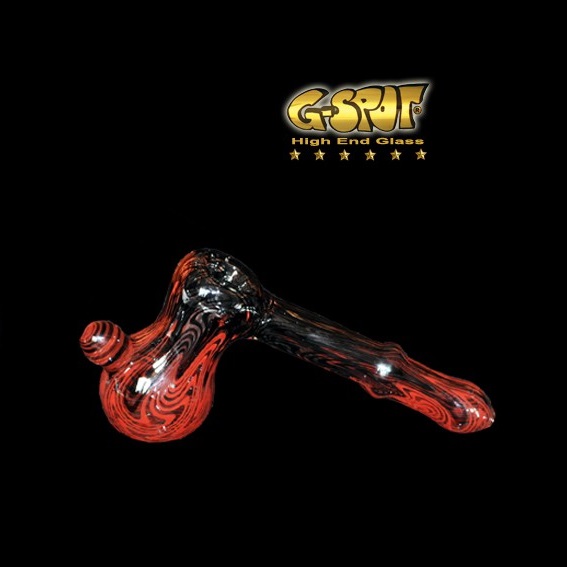 [21485] G-SPOT - Glaspfeife - Glasshammer - schwarz/rot