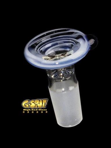 G-SPOT - Farbglasflutschkopf blau/weiß - NS 18.8