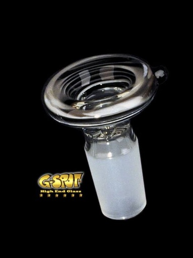 G-SPOT - Farbglasflutschkopf schwarz/weiß - NS 18.8