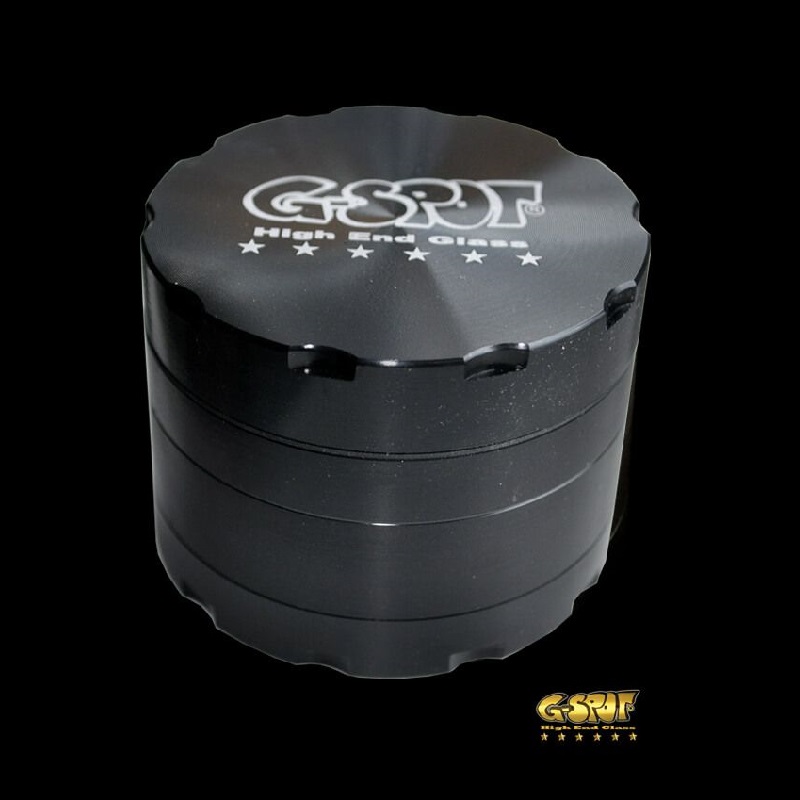 [21395] G-SPOT - 4-Teil-Alu-Grinder - Ø 76mm - SCHWARZ