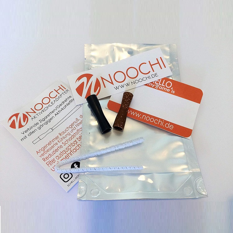 [22229] Noochi - 2 x Aktivkohleadapter - 6/7/8/9mm - 1x Kork/1x Kunststoff/Anthrazit