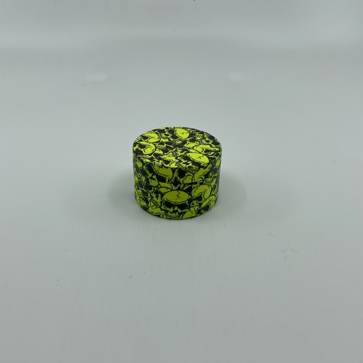 CNC Aluminium Grinder/Polinator, 50mm, 4-teilig, "Glow in the Dark - Skull I"