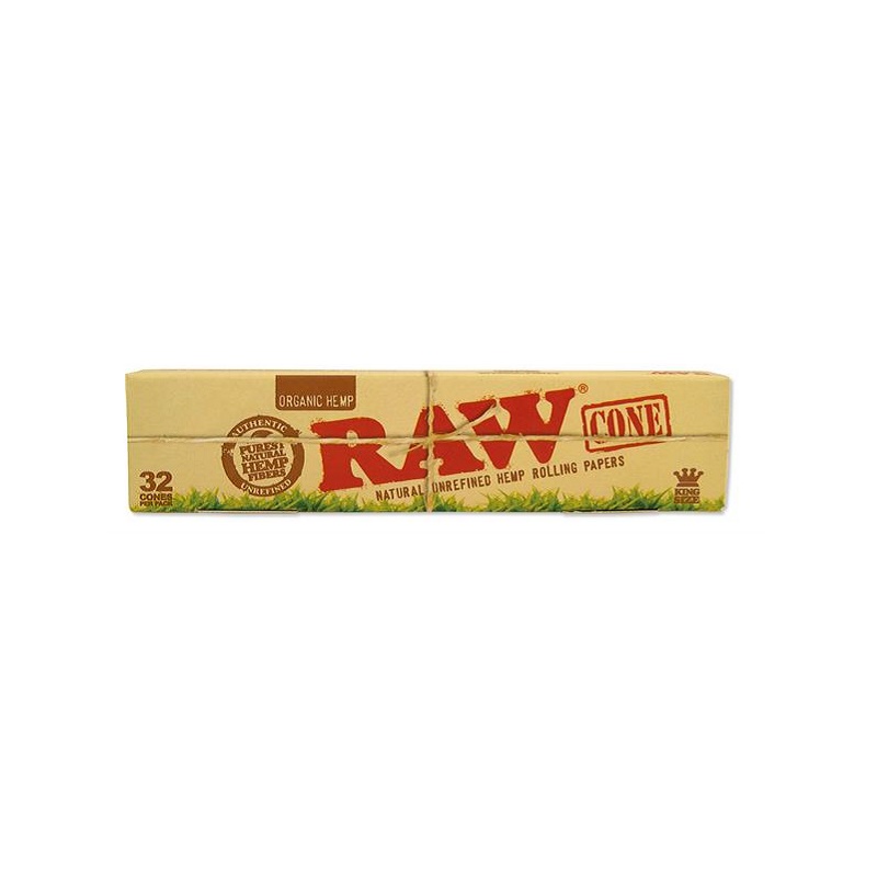 RAW - ORGANIC HEMP - 32 King Size Cones