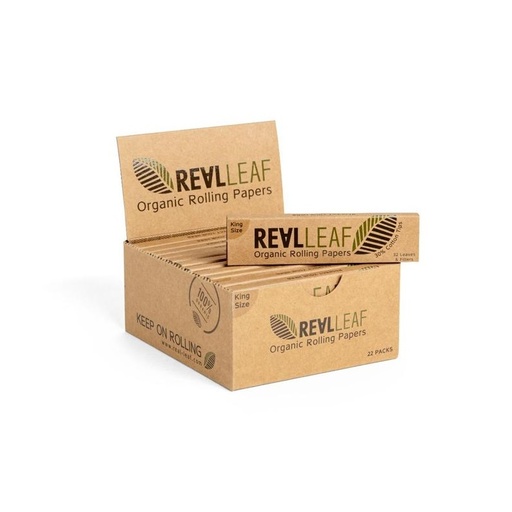 REAL LEAF 100% Organic King Size Papers mit Tips - VE - 22 Stück