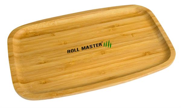Roll Master Drehtablett aus Bambusholz, flach