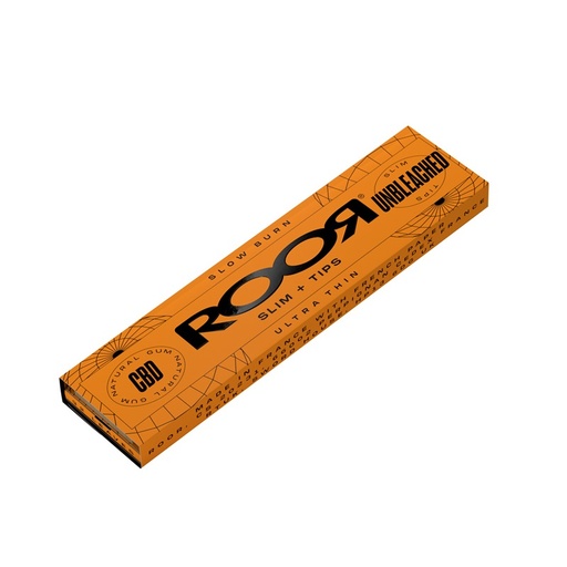ROOR - UNBLEACHED - King Size Slim Papers + Tips