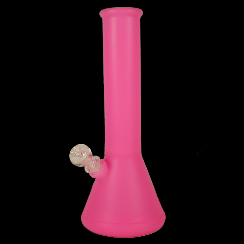 Silikon - Bong | Ice | Glow | Glaskopf | Pink