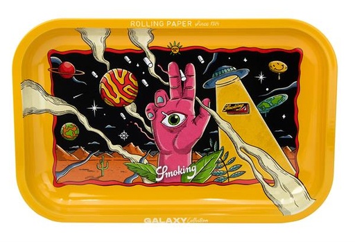 SMOKING - Rolling Tray klein, "Galaxy Collection - Earth"