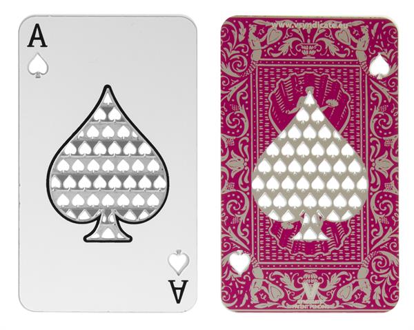 V-Syndicate Grinder Card - Metall-Grinderkarte, Ace of Clubs