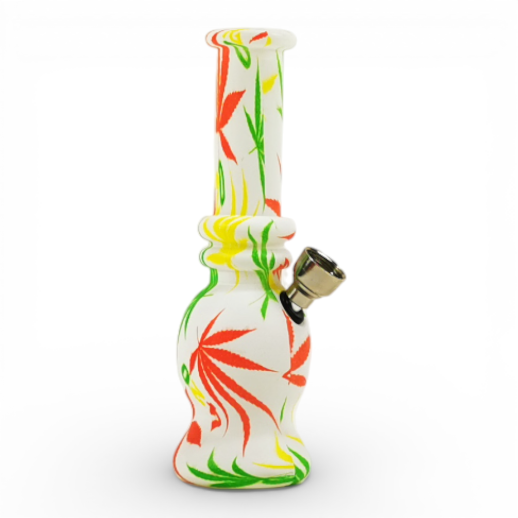 [22193-1] Mini Glas Bong "Comic" (Leaf)