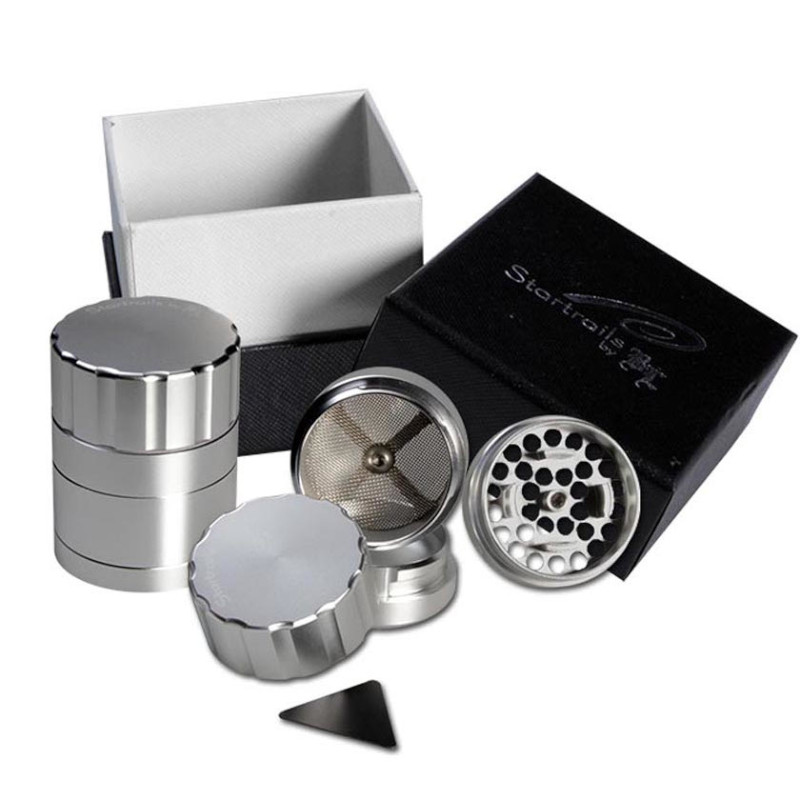 Black Leaf - Startrails Aluminium-Mühle/-Grinder mit Bajonettverschluss