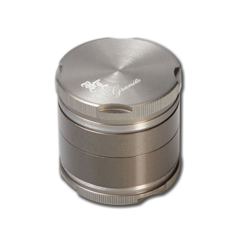 [20269-1] Black Leaf - 4-Teil-Alu-Grinder - NEW EDGE GRANITE (Ø 38mm)